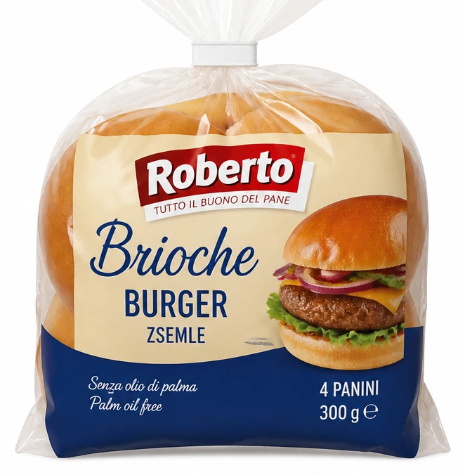 Roberto Brioche burgerzsemle csomagolt