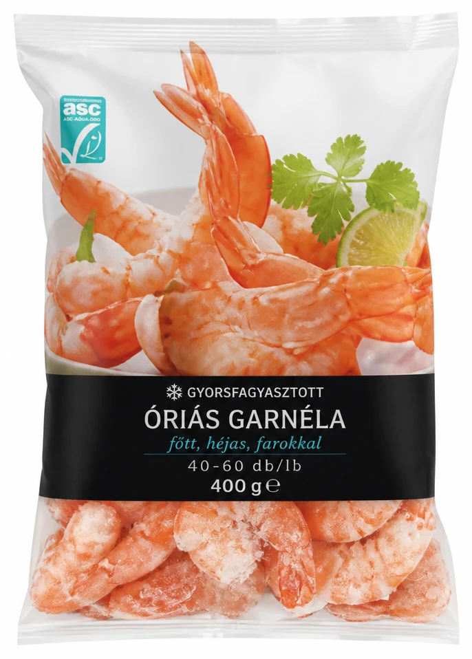 Óriás garnéla gyorsfagyasztott
