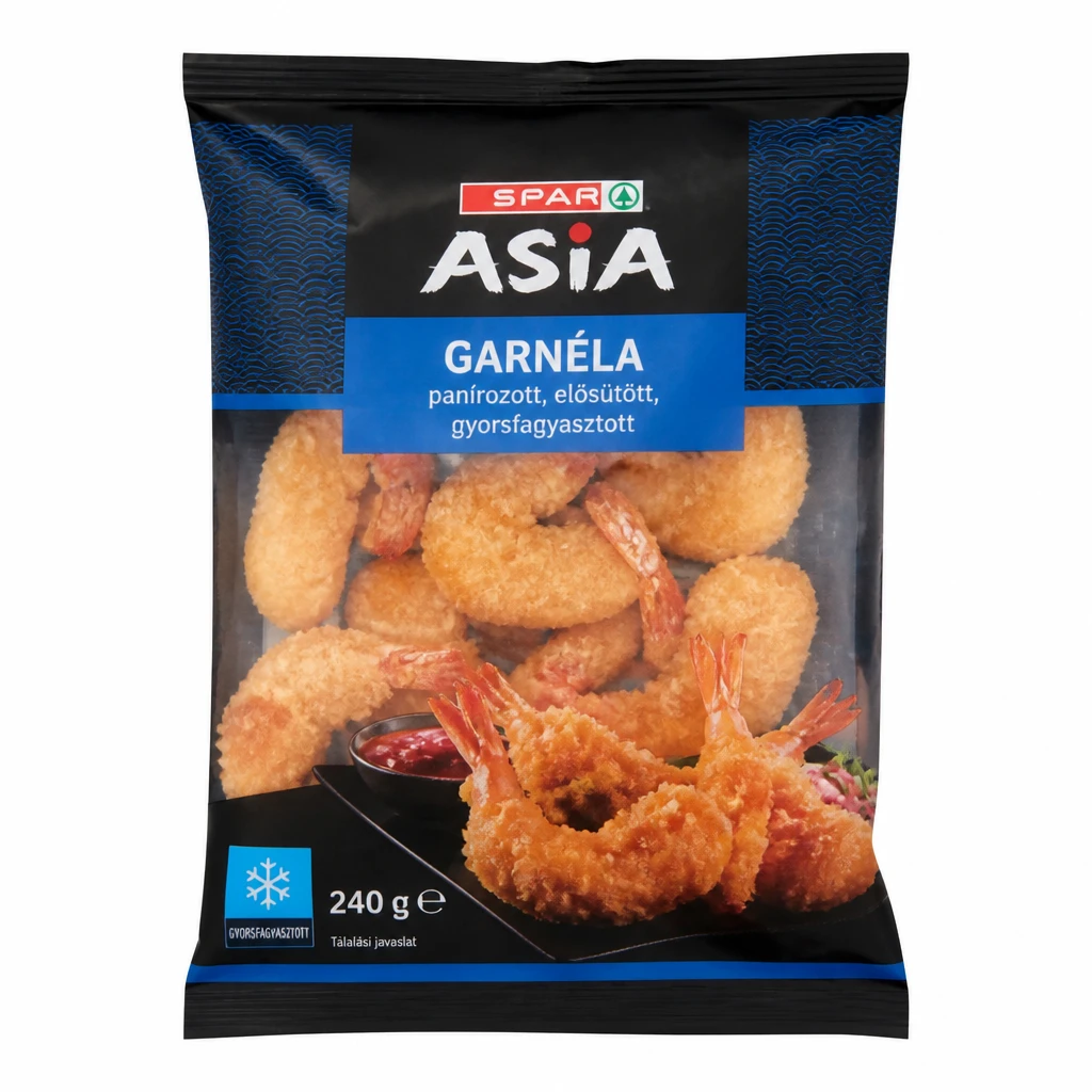 SPAR Asia garnéla panírozott elősütött gyorsfagyasztott