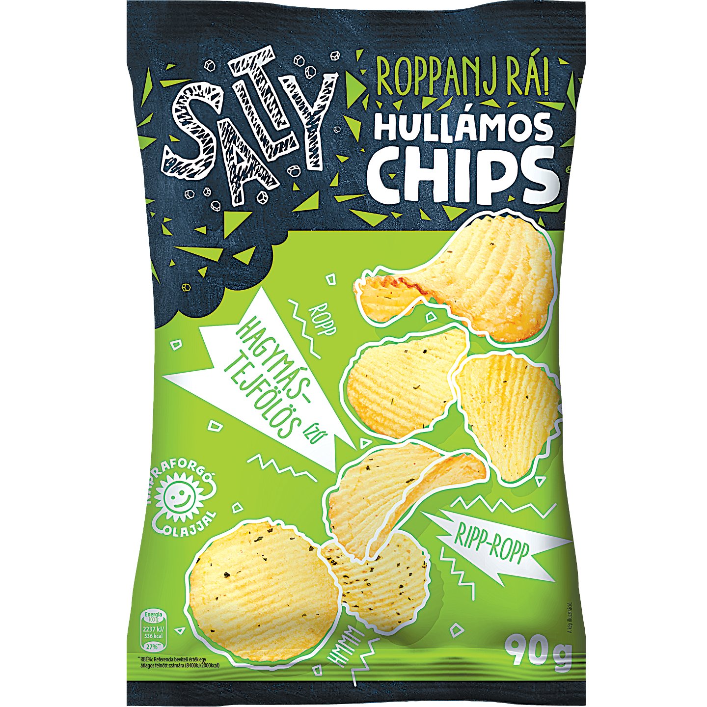 Salty Hullámos Hagymás-Tejfölös Chips