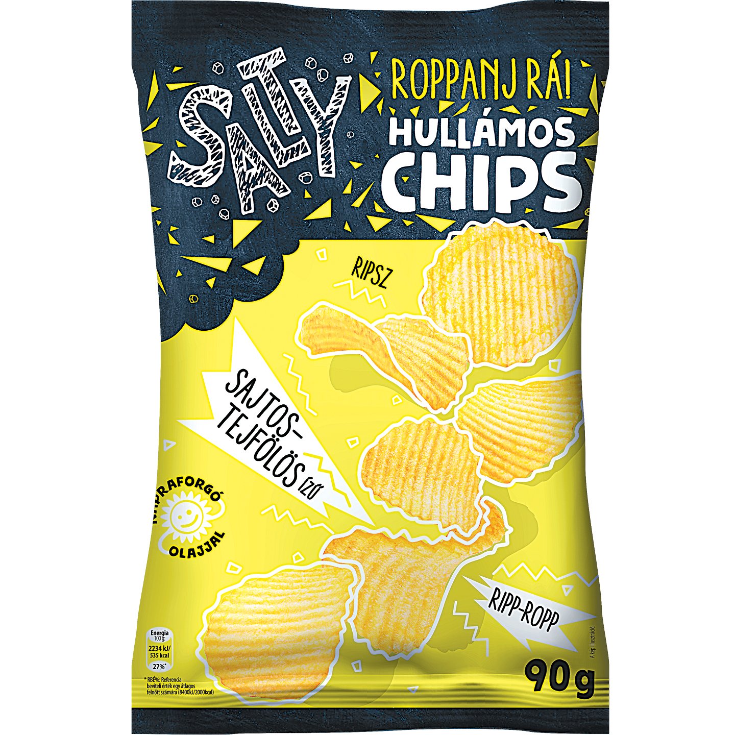 Salty Hullámos Sajtos-Tejfölös Chips