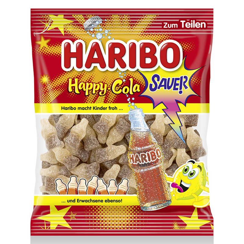 Gumicukorka, Happy Cola Sauer, 175 g
