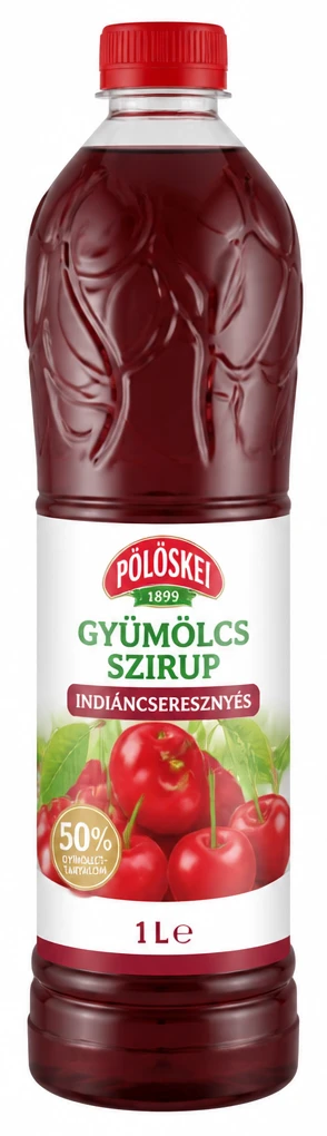 Pölöskei gyümölcs szirup Indiáncseresznyés