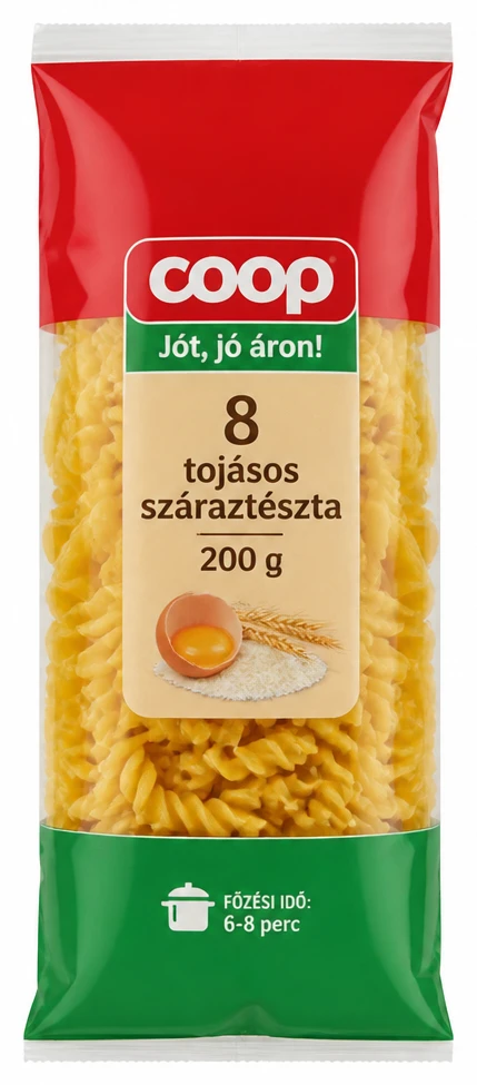 Coop 8 tojásos száraztészta
