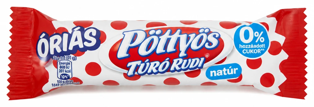 Pöttyös Guru túródesszert / Túró Rudi natúr 0% / Óriás Túró Rudi natúr, ét