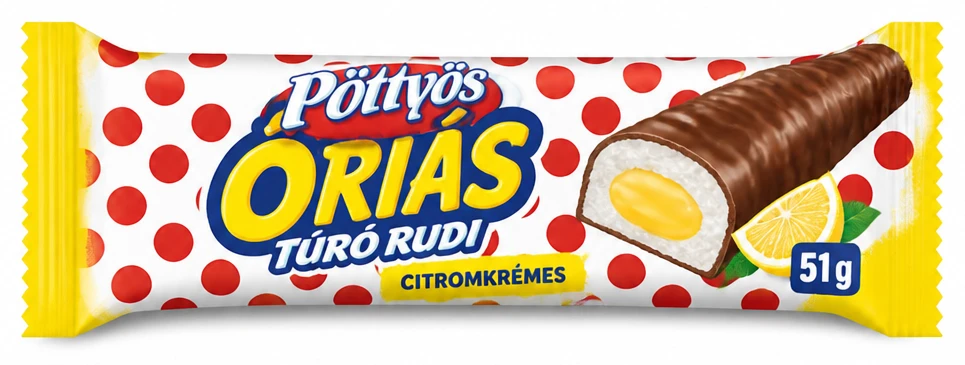 Pöttyös Óriás Túró Rudi citromkrémes