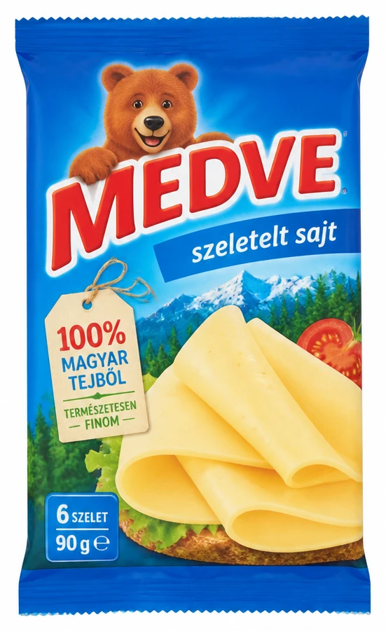 Medve szeletelt sajt