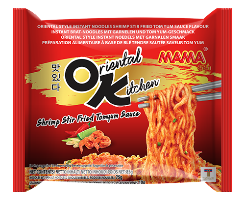 MAMA Oriental Kitchen Pirított garnélás instant tészta Tom Yum szósszal
