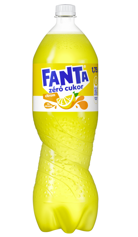 Fanta zéró cukor energiamentes citromízű szénsavas üdítőital édesítőszerekkel