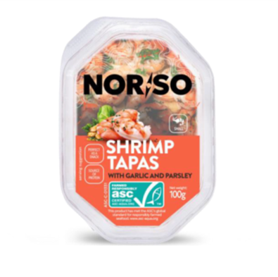 Norso ASC garnélarák tapas olajban, fokhagymával és petrezselyemmel
