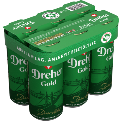 Dreher Gold minőségi világos sör 5% 6 x 0,5 l