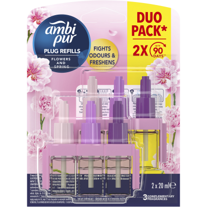Ambi Pur 3Volution Flowers & Spring Elektromos Légfrissítő-utántöltő, 40 ml