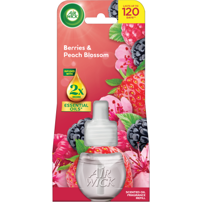 Air Wick utántöltő légfrissítő készülékhez erdei gyümölcs és barackvirág 19ml