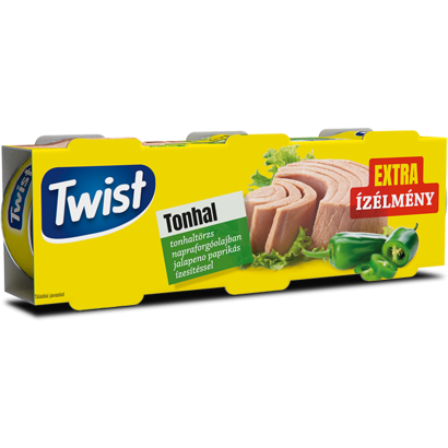 Twist tonhaltörzs napraforgóolajban jalapeno paprikás ízesítéssel 3 x 80 g (240 g)