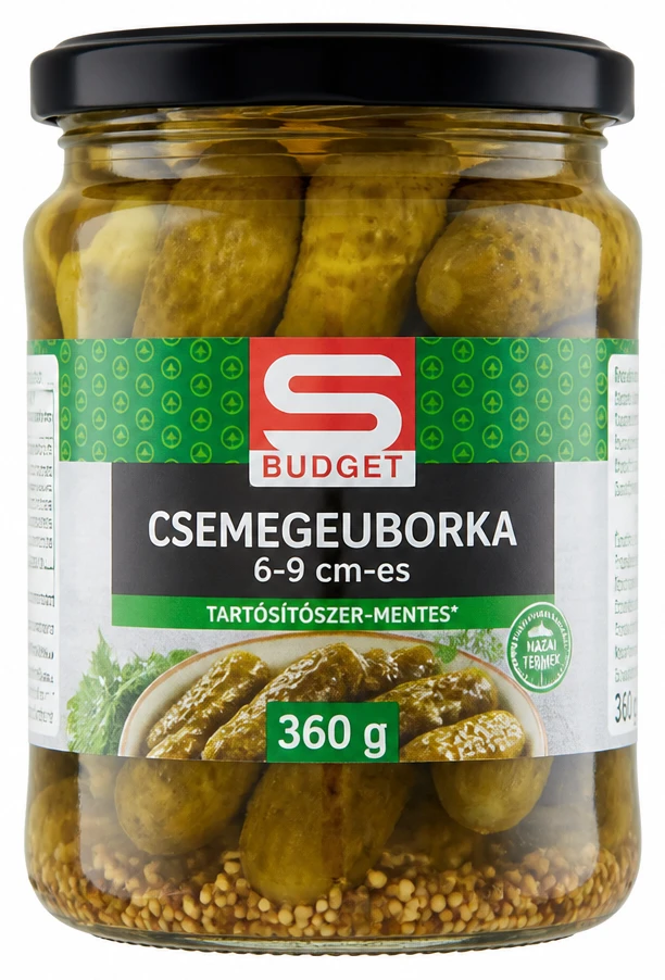 S-BUDGET csemegeuborka 6-9 cm-es