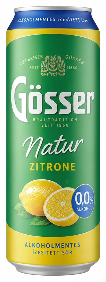 Gösser Natur Zitrone alkoholmentes, ízesített sör