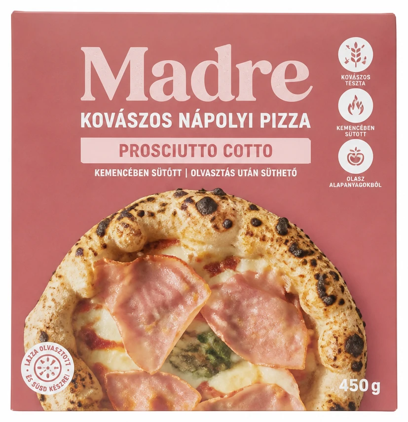 Madre kovászos nápolyi pizza Prosciutto Cotto