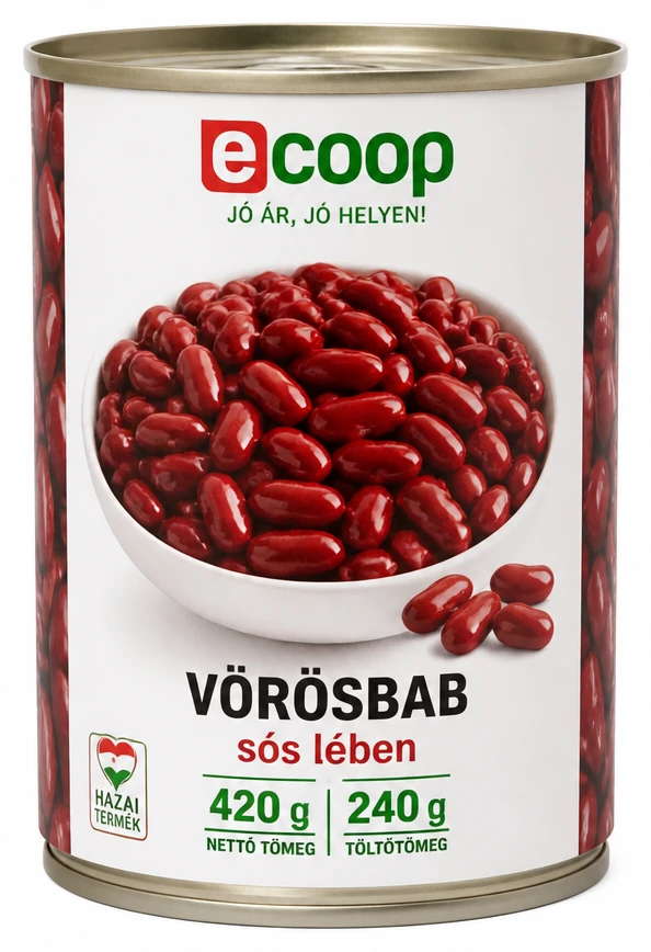 Eko vörösbab sós lében