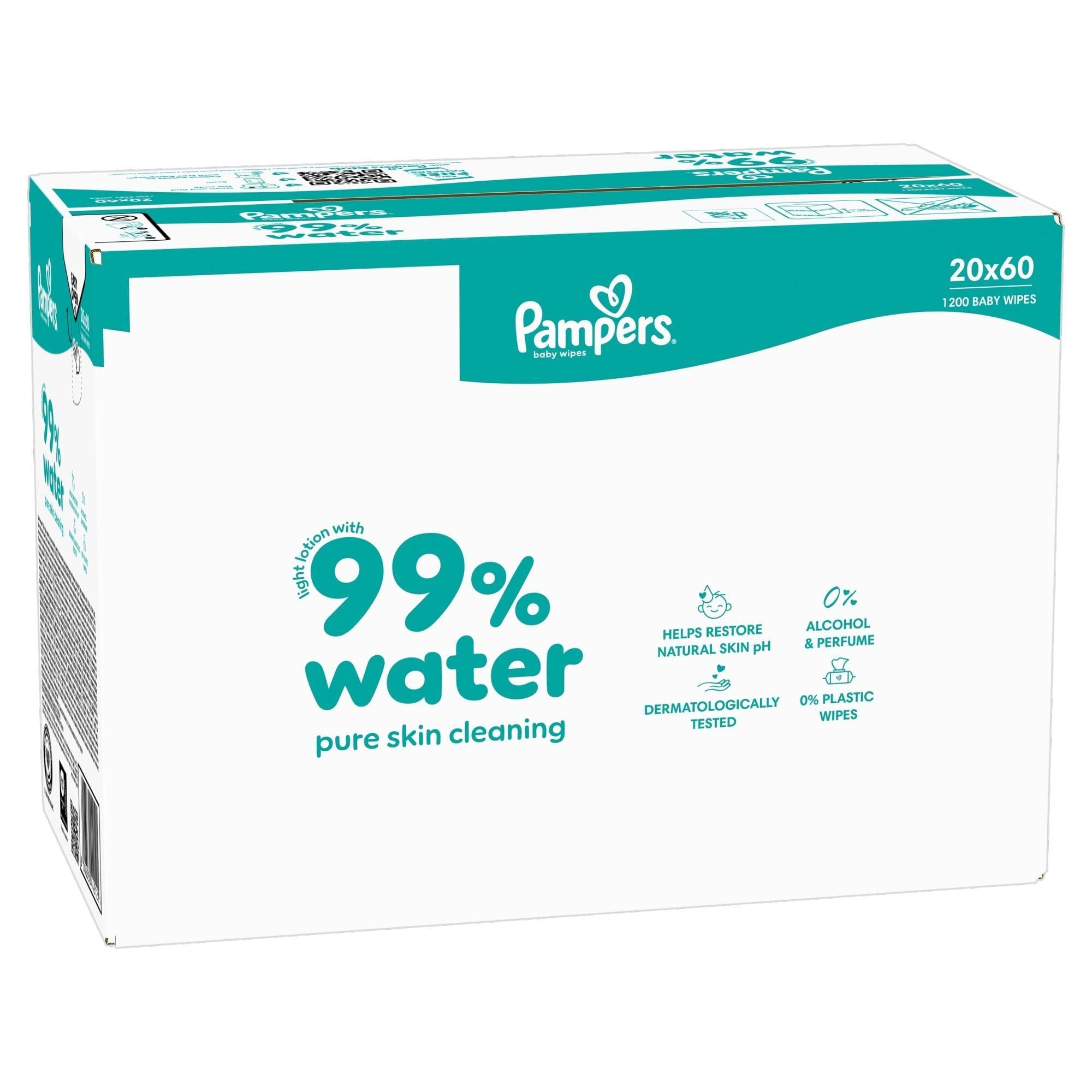 Pampers 99% Water Baby Nedves Törlőkendő, 20x60 db, 1200 db