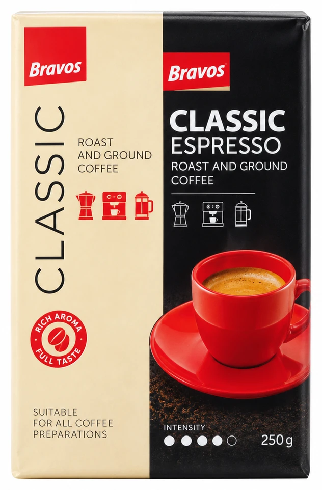 Bravos Classic, Espresso őrölt kávé