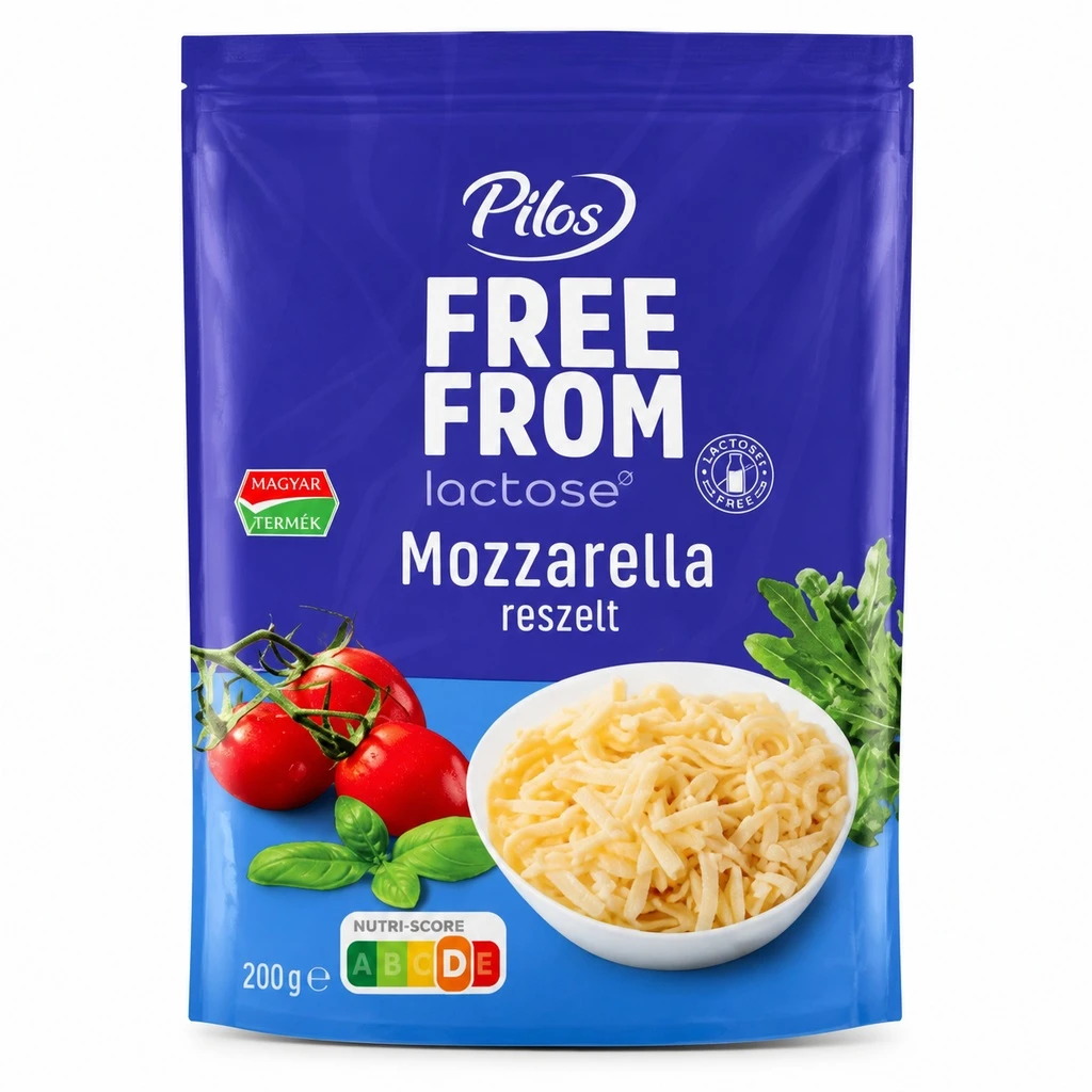PILOS Laktózmentes reszelt mozzarella