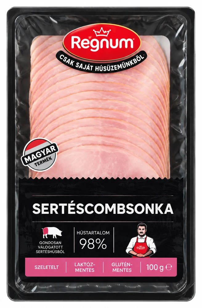 Regnum sertéscombsonka szeletelt, csomagolt