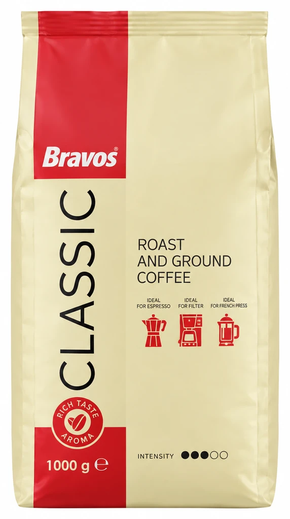 Bravos Classic kávé szemes, őrölt