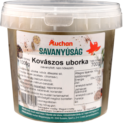 Auchan Kedvenc Kovászos uborka vödrös 700 g