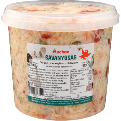 Auchan Kedvenc Vegyes savanyúság vödrös 1,8 kg