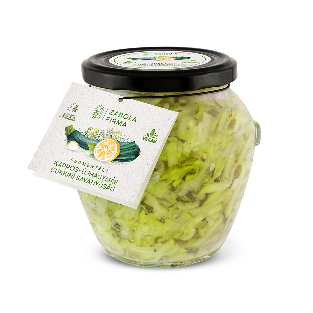 Zabola Firma Fermentált kapros-újhagymás cukkini savanyúság - 290 g