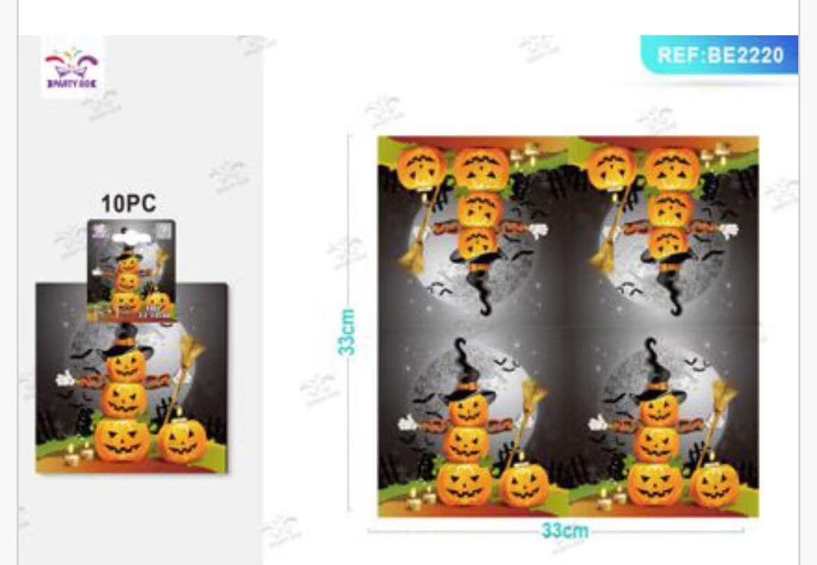 Halloween Szalvéta 10 darabos 33x33 cm