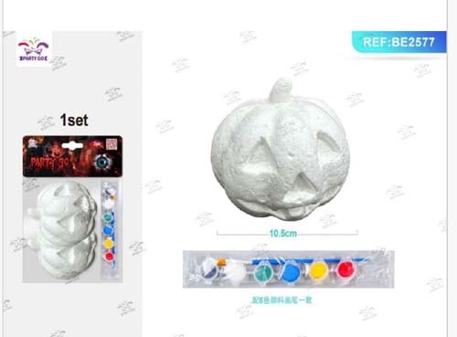 Szinezhetó Tök 2 darabos Festékkel+Ecset 10,5 cm