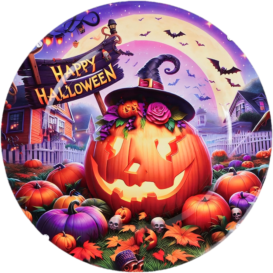 Műanyag tálca Halloween Tök 33 cm