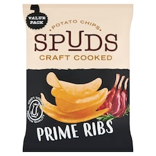 Spuds Prime Ribs sülthús ízű burgonyachips 105 g