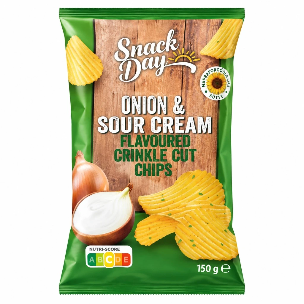 SNACK DAY Hullámos chips