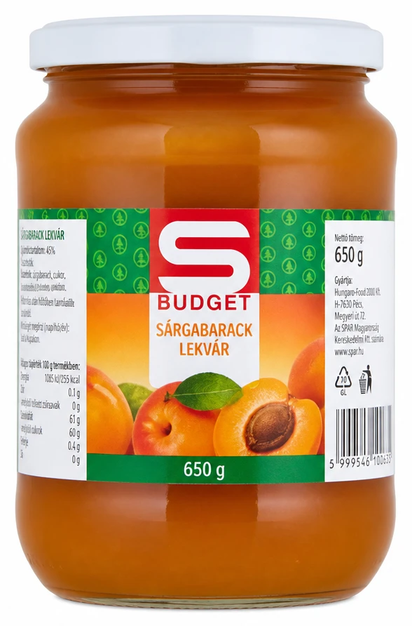 S-BUDGET sárgabarack lekvár