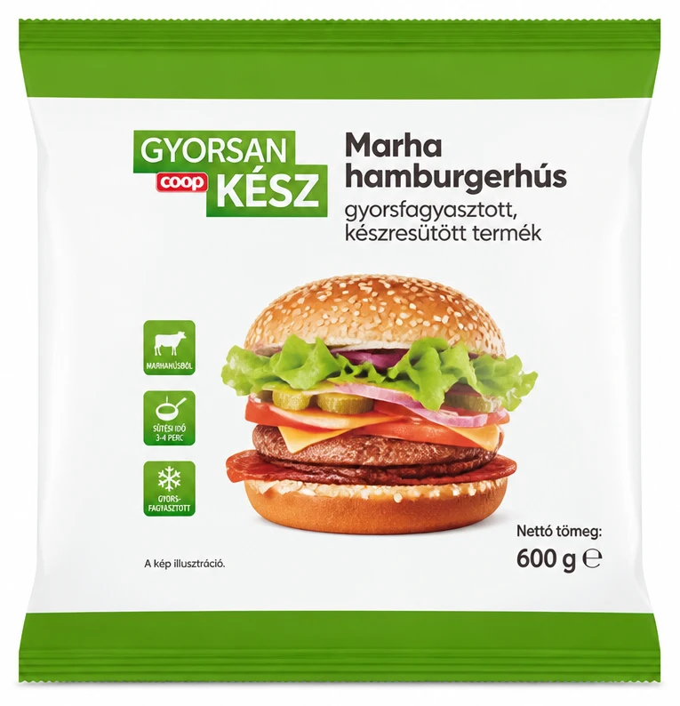 Coop Gyorsan kész marha hamburgerhús