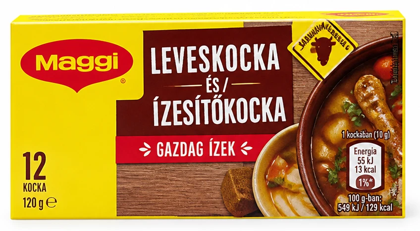 Maggi leveskocka és ízesítőkocka