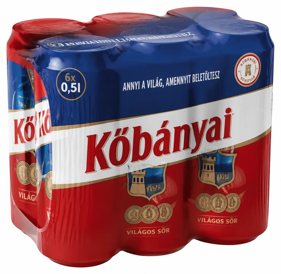 Kőbányai világos sörpack dobozos