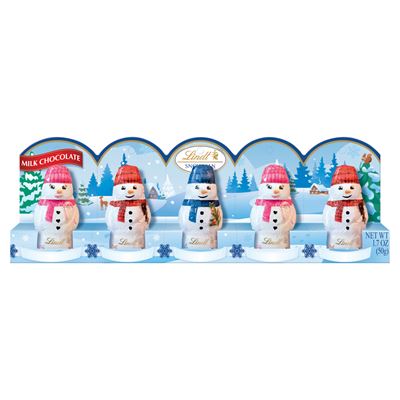 Lindt Snowman tejcsokoládé figura 5 x 10 g (50 g)