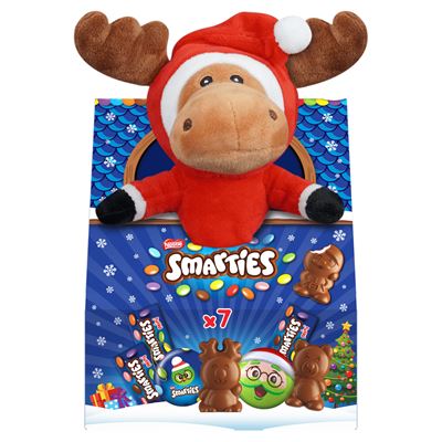Smarties Karácsonyi Ajándékcsomag Plüssfigurával 95 g
