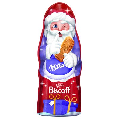 Milka Biscoff Tejcsokoládé Mikulás Kekszdarabokkal 95 g
